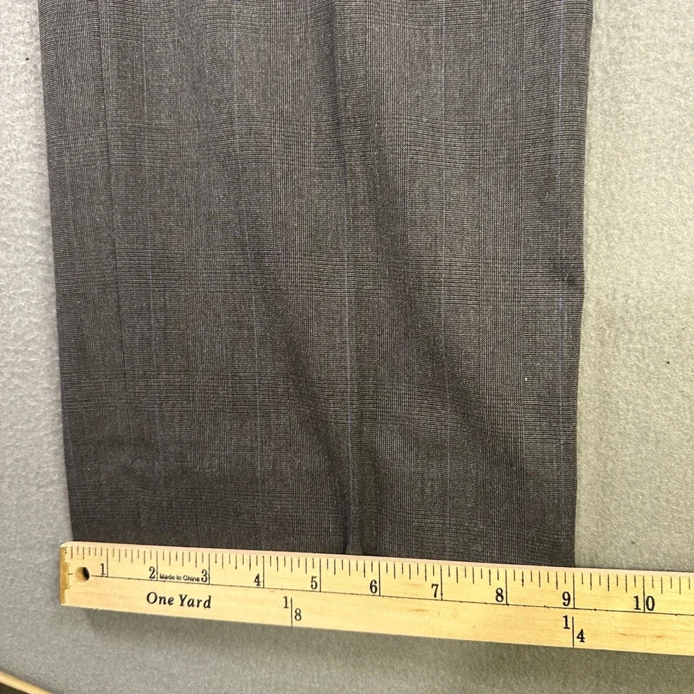 Banana Republic Classic Fit Mens Dress Pants 35x32 Charcoal Grey Blue Pinstripe